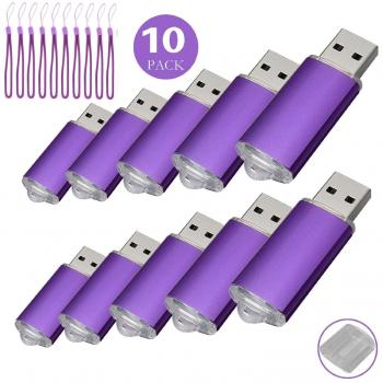 10 USB-Memory-Sticks USB 2.0 violett 512 MB