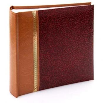 Red Gold Strip Traditional Photo Album