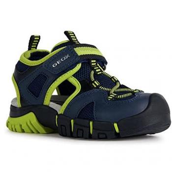 Sandali Geox Dynomix Blu Marino Verde per Bambine 34