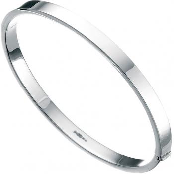 Sterling Silver Square Cut 5mm Bangle for Ladies