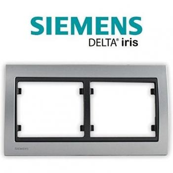 Plaque Double Horizontale Aluminium Delta Iris par Siemens