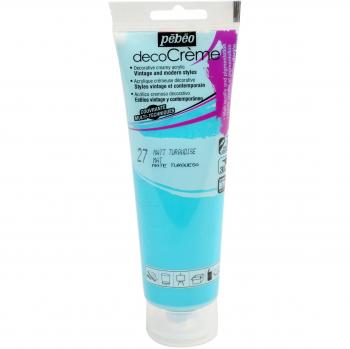 Pebeo Decocrème Acrylfarben in Türkis – 120 ml (matt)