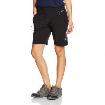 Pantalones Cortos CMP Bermuda con Botón, Mujer, Color Negro, Talla 44