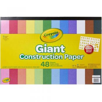 Papel Crayola Construcción Gigante, 48 hojas multicolores
