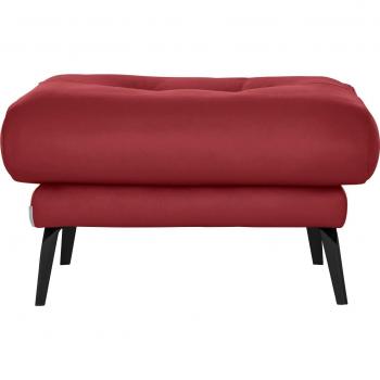Hocker Softy von W. Schillig – ergonomischer Sitz mit dekorativer Beschichtung, schwarze Pulverbeschichtungen an den Ständern