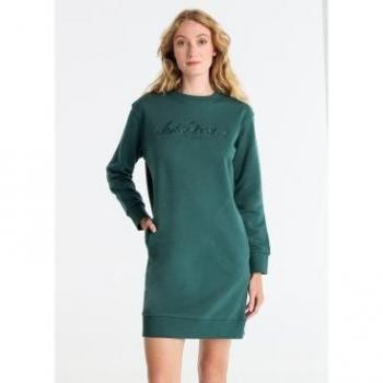 Lois Jeans Vestido Verde Corto L Con Estilo Casual y Algodón