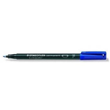 Pincel de Escritura Azul Preciso – STAEDTLER Lumocolor 318‑3, Caja 10