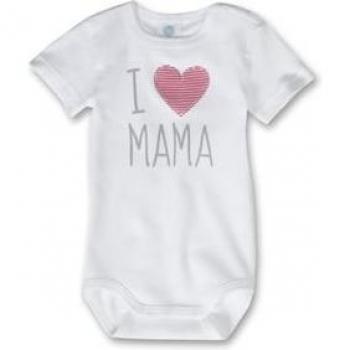 Body per Neonati 1/4 Manica CUORE Bianco
