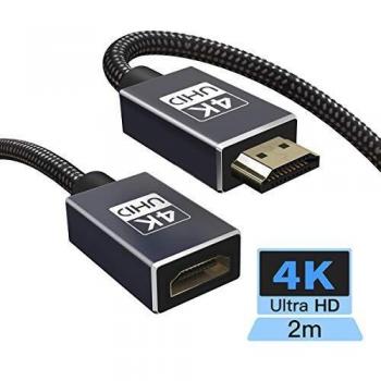 Apple TV, Xbox One S, PS3/4 2m 4K HDMI Extension Lead – Nylon