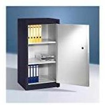 Armoire coffre-fort en métal gris