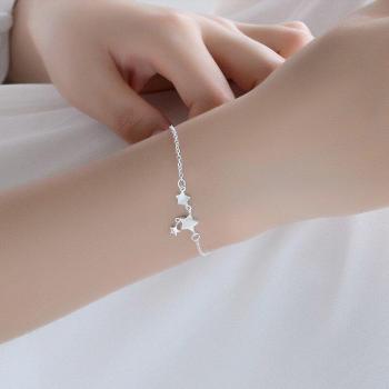 Christmas Silver 925 Star Anklet