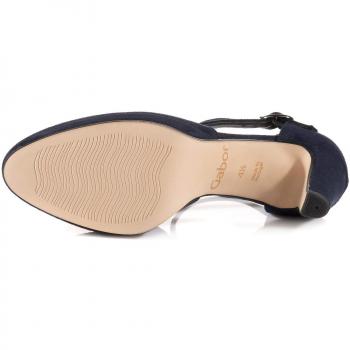 Gabor Damen-Pumps 21.370‑43 – Klassischer Stil, 80 mm Absatz, Lederoptik, Größe 38, Blau
