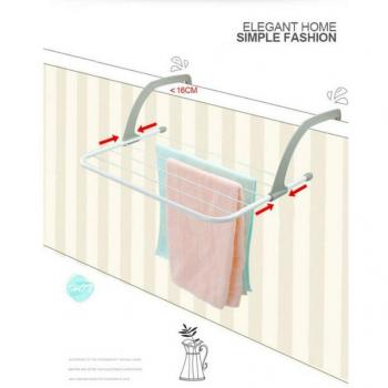 Solid Gray Folding Clothes Rack