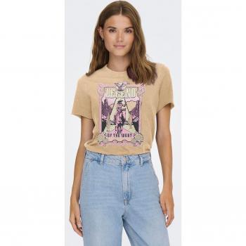 Only Lucky Life Beige Casual Top