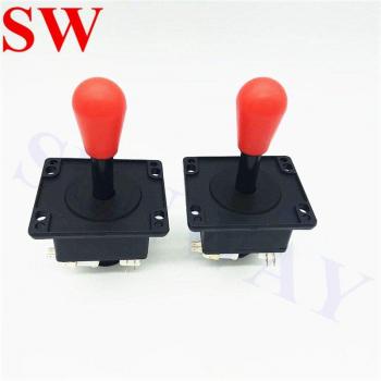 2 Pack American Style Arcade Joystick with Microswitch for Jamma Games (Black & Red, 4/8 Way)