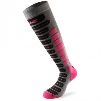 Bottes de poudre Lenz Skiing 2.0 – Noir & Rose, 35-38 – Protection contre le froid, ski et snowboard