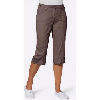 Witt Shorts Capri-Hose – Damen, unifarben, dunkeltaupe