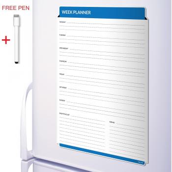 Mémos Semaine Réfrigérateur Magnétique White & Pen