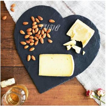 Plato de Ardesia Corazón 20x20cm para Comidas Frías y Calientes