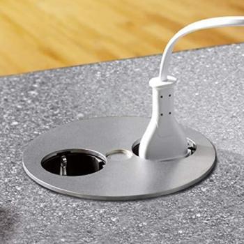 BACHMANN Steckdoseneinheit TWIST, 1-fach UTE, silber