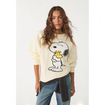 Stradivarius M Yellow Peanut Design Pullover