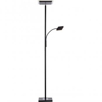 Eckige LED-Stehleuchte Hans, Leselampe integriert