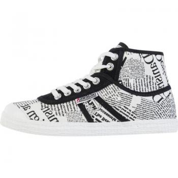 Botines KAWASAKI NEWS PAPER CANVAS para Mujer y Niños K202413-ES 1002 COLOR BLANCO
