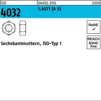 Nobrand Sechskantmutter M30 ISO 4032 Edelstahl