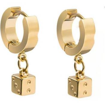 Men's 5MM/8MM Punk Dice Earrings