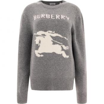 Burberry Mens Grey XL Round Neck Sweater – Modern Appeal