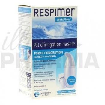 Laboratoire de la Mer Respimer NetiFlow Kit d'Irrigation Nasale 1 Dispositif + 6 Sachets
