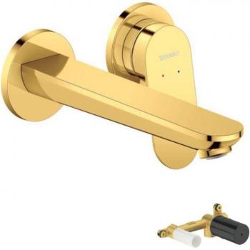 Mitigeur Wave Duravit : Lavabo encastré doré poli, corps encastré inclus