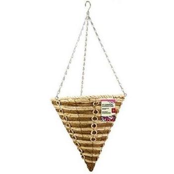 14'' Cornrope Cone Hanging Basket