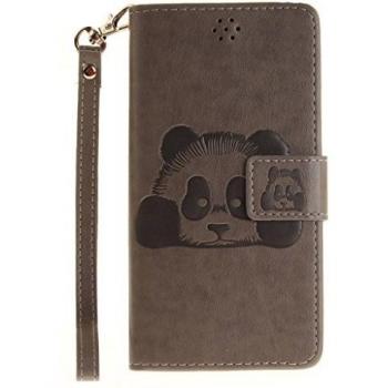 Cover Elegante Panda 3D con Soporte y Billetera – Huawei Ascend P8 Lite