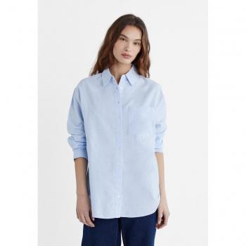 Stradivarius XL Himmelblau Popelin Oversize Shirt