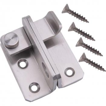 Silver Closet Door Sliding Bolt Catch