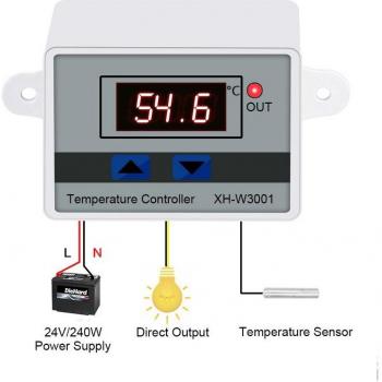 12V/24V/220V AC Temperature Controller with NTC Sensor