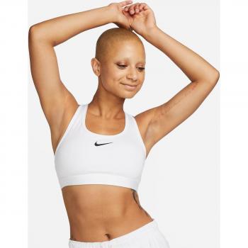 Nike Swoosh Medium Support Sport-BH Damen weiß Größe M