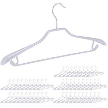 Set di Grucce Relaxdays, Completi, Spalline Larghe, 10 Pezzi, Grigio Chiaro
