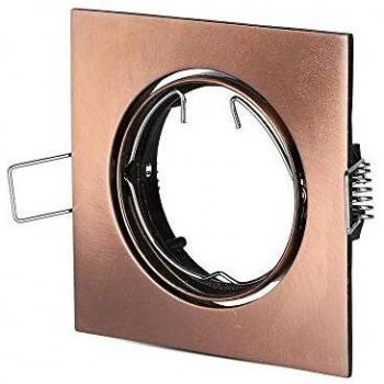 Support Encastré Carré pour Ampoule GU10 Bronze