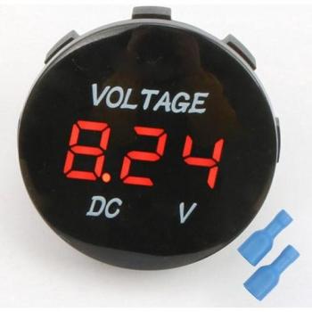 Voltmètre LED 22mm pour moto et voiture, affichage numérique de la tension