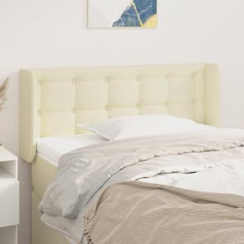 Kopfteil Creme 83x16x78/88 cm Kunstleder