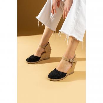 Sandali estivi da donna con suola in paglia 69-71-24 beige