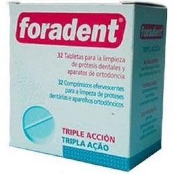 Limpiador Efervescente Foramen para Prótesis Dentales y Aparatos de Ortodoncia (32 unidades)