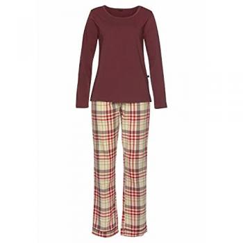 Damen Pyjama H.I.S in Beige mit Karos
