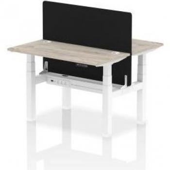 Air Back-to-Back 1200 x 600mm Height Adjustable 2 Person Bench Desk