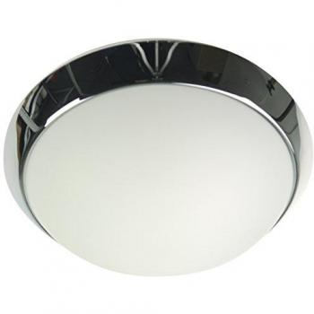 Niermann 3-flammige Deckenleuchte Opal matt mit Chromring, 50 cm, ohne Leuchtmittel