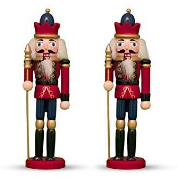 Set di Schiaccianoci Soldatino Natale 18 cm 2 Pezzi