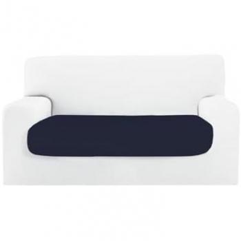 Copriseduta Sofà Elasticizzato Tinta Unita Smile Millerighe Blu 2 Posti