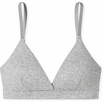 SCHIESSER Soft-BH Doppelripp herausnehmbare Pads grau meliert